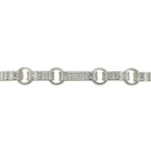Load image into Gallery viewer, New 925 Silver 8&quot; Patterned Star and Bar Bracelet
