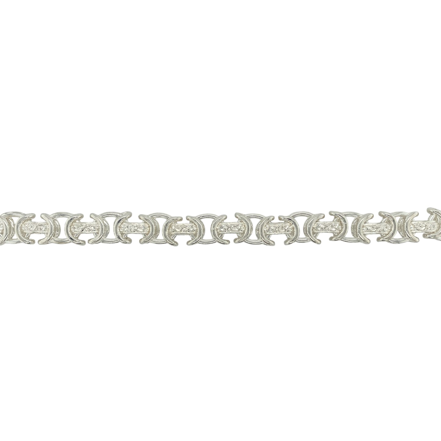 New 925 Solid Silver 24" Byzantine Chain
