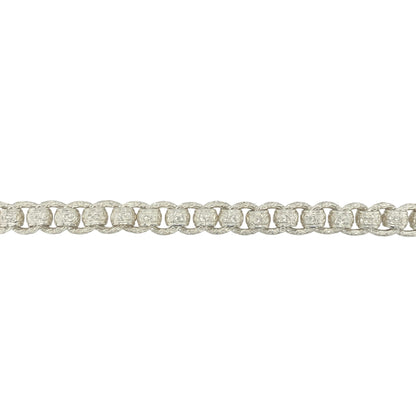 New 925 Solid Silver 26" Patterned Rollerball Chain