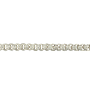 New 925 Solid Silver 26" Patterned Rollerball Chain