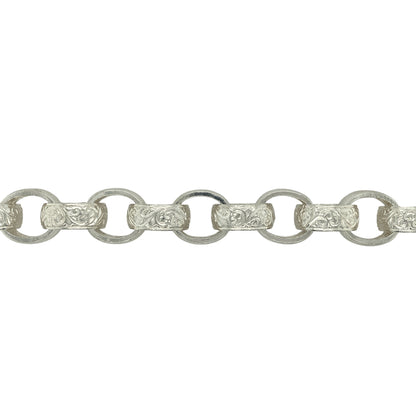 New 925 Solid Silver 26" Patterned Belcher Chain 232 grams
