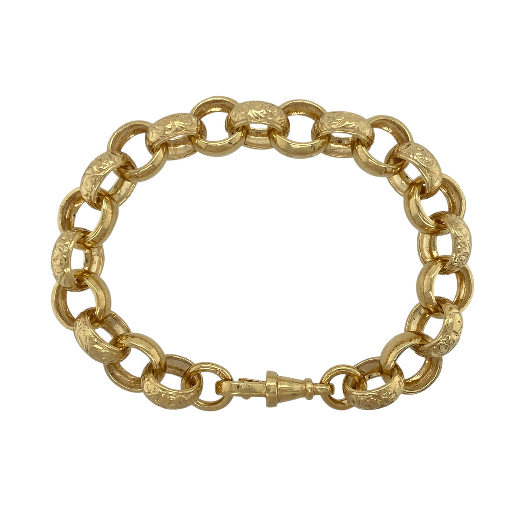 New Solid 925 Silver Heavily 9ct Gold Plated 7.5