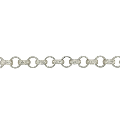 New 925 Solid Silver 24" Patterned Belcher Chain