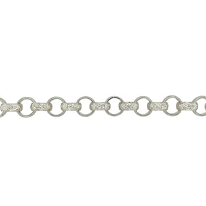 New 925 Solid Silver 24" Patterned Belcher Chain