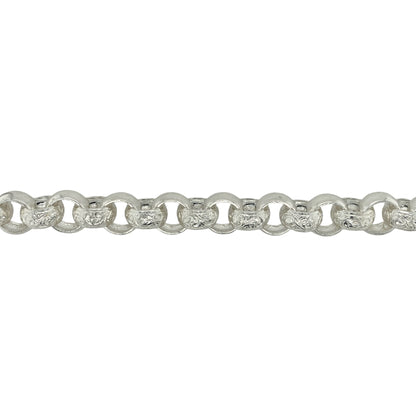 New 925 Solid Silver 24" Patterned Belcher Chain