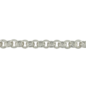 New 925 Solid Silver 24" Patterned Belcher Chain