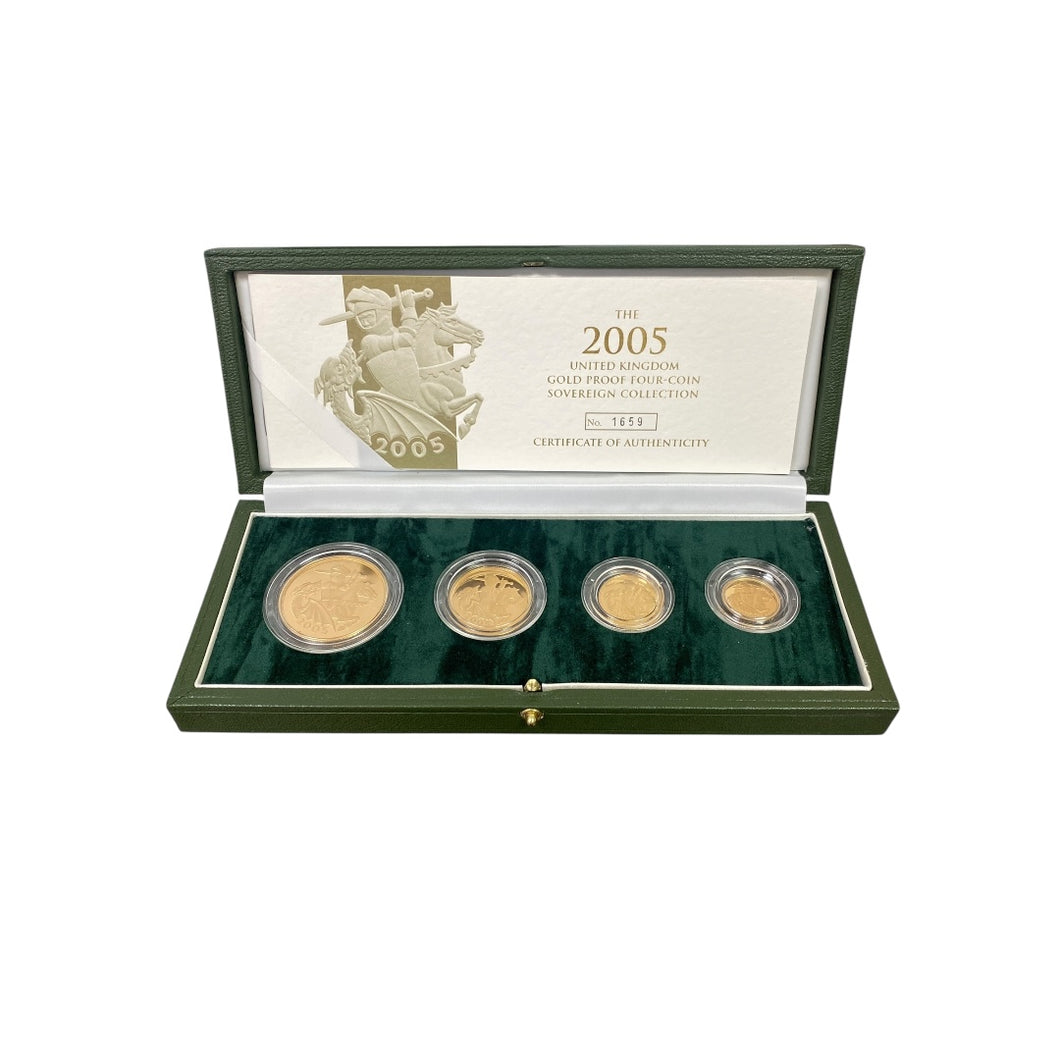 2005 United Kingdom Gold Proof Four Coin Sovereign Collection