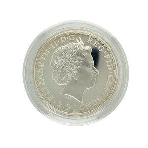 Add a touch of modern British heritage to your collection with this 2003 United Kingdom Silver Proof Britannia Collection, comprising four coins presented in their official display case.

Design: Each coin features the portrait of Queen Elizabeth II on the obverse, while the reverse showcases the iconic Britannia design in its 2003 interpretation.
Collection: The set includes four silver proof coins in different denominations, offering a complete representation of the Britannia series for that year.