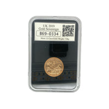 Load image into Gallery viewer, 2019 22ct Gold Full Sovereign Queen Elizabeth II
