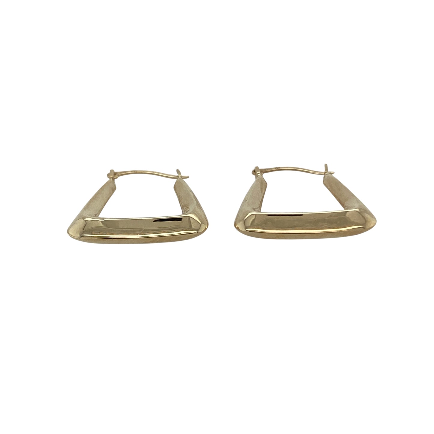 Bring playful style and golden shine to your collection with these pre-owned 9ct yellow gold handbag creole earrings—a fun twist on a classic design.

Design: Each earring features a handbag-shaped creole style, offering a unique and eye-catching look.
Material: Made from 9-carat yellow gold, the polished finish enhances the warm tone and highlights the distinctive shape.
Earring Detail: Lightweight and versatile, these earrings add a touch of personality while remaining easy to wear every day.