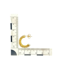 Load image into Gallery viewer, 9ct Gold Knot Style Half Hoop Stud Earrings
