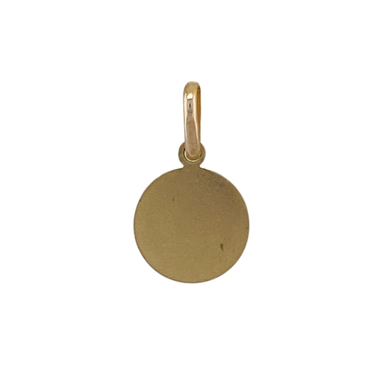 Bring tradition and meaning to your collection with this pre-owned 9ct yellow gold pendant, featuring a classic round St Christopher design symbolising protection and safe travels.

Design: The pendant displays a detailed round St Christopher motif in a smaller size, making it a subtle yet significant piece.
Material: Made from 9-carat yellow gold, the polished finish enhances the warm tone and highlights the engraved detail.