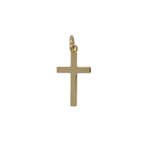 9ct Gold Small Dainty Plain Cross Pendant