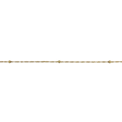 9ct Gold 18" Ball and Singapore Necklace