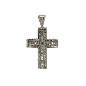 Bring timeless elegance and symbolic meaning to your collection with this pre-owned 9ct white gold pendant, styled as a classic cross with diamond accents.

Design: The pendant features a traditional cross motif adorned with sparkling diamonds, creating a refined and meaningful design.
Material: Made from 9-carat white gold, the polished finish enhances the cool tone and complements the brilliance of the diamonds.