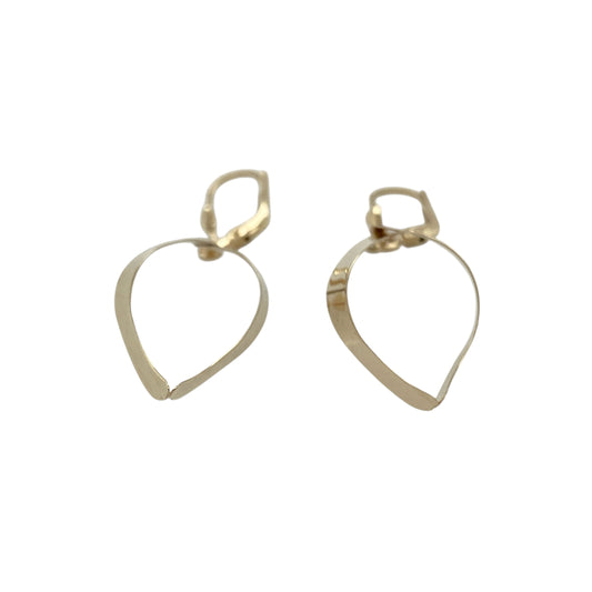 Bring graceful movement and golden shine to your collection with these pre-owned 9ct yellow gold drop earrings, styled in an elegant split swirl design.

Design: Each earring features a flowing split swirl shape, creating a delicate sense of movement and light reflection.
Material: Made from 9-carat yellow gold, the polished finish enhances the warm tone and radiant shine.
Earring Detail: The drop style offers a refined look with subtle drama, making them versatile for both day and evening wear.