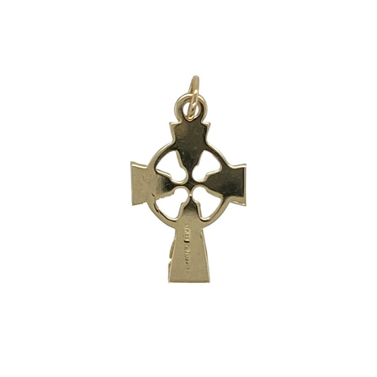 Celebrate heritage and faith with this pre-owned 9ct yellow gold Celtic cross pendant, a symbolic piece combining timeless tradition with elegant detail.

Design: The pendant showcases a classic Celtic cross motif with intricate patterning, reflecting artistry and spiritual meaning.
Material: Made in 9-carat yellow gold, the polished finish enhances the detailed design and offers a warm golden radiance.