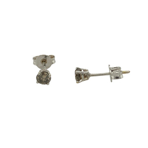 18ct White Gold & Chocolate Diamond Stud Earrings
