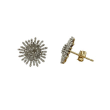 Load image into Gallery viewer, 9ct Gold &amp; Diamond Set Cluster Stud Earrings
