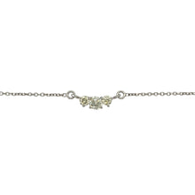 Load image into Gallery viewer, Celebrate elegance and meaning with this pre-owned 14ct white gold diamond trilogy necklace, a timeless design symbolising past, present, and future.

Design: The necklace features three sparkling diamonds in a classic trilogy arrangement, offering balance and refined brilliance.
Material: Made in 14-carat white gold, the polished finish enhances the diamonds’ sparkle with a sleek, modern backdrop.

