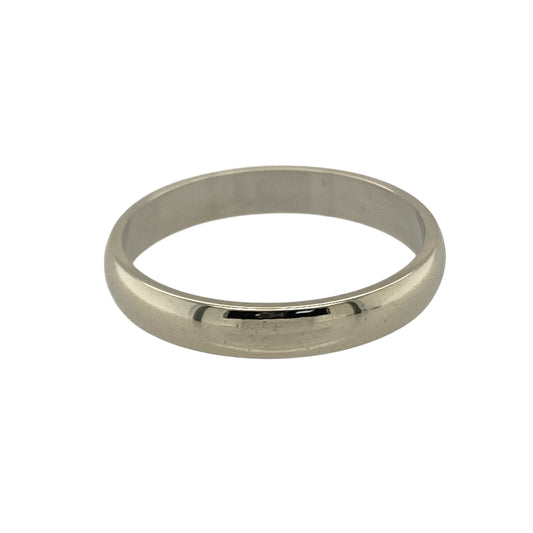 9ct White Gold 3mm Wedding Band Ring