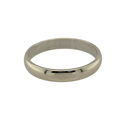 9ct White Gold 3mm Wedding Band Ring