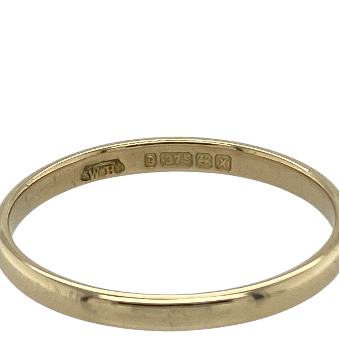 9ct Gold 2mm Wedding Band Ring