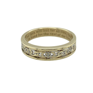 9ct Gold & Diamond Set Band Ring