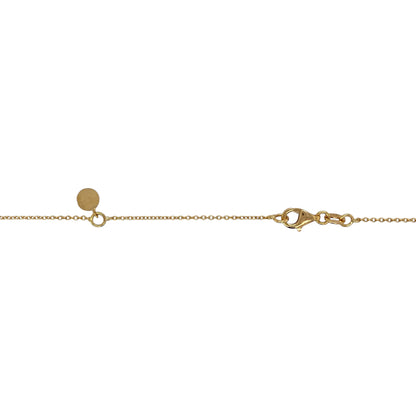18ct Gold & Diamond Set Leaf 16" - 18" Necklace
