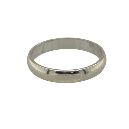 9ct White Gold 3mm Wedding Band Ring