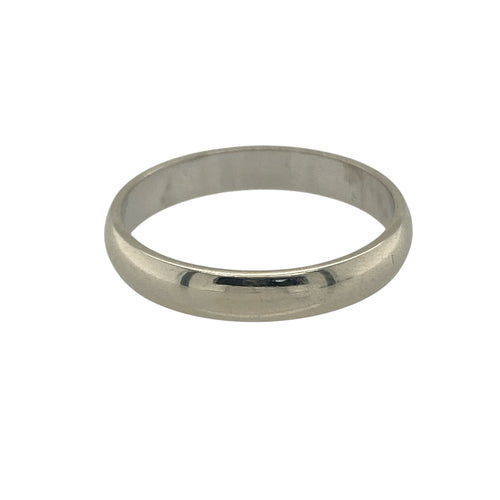 9ct White Gold 3mm Wedding Band Ring