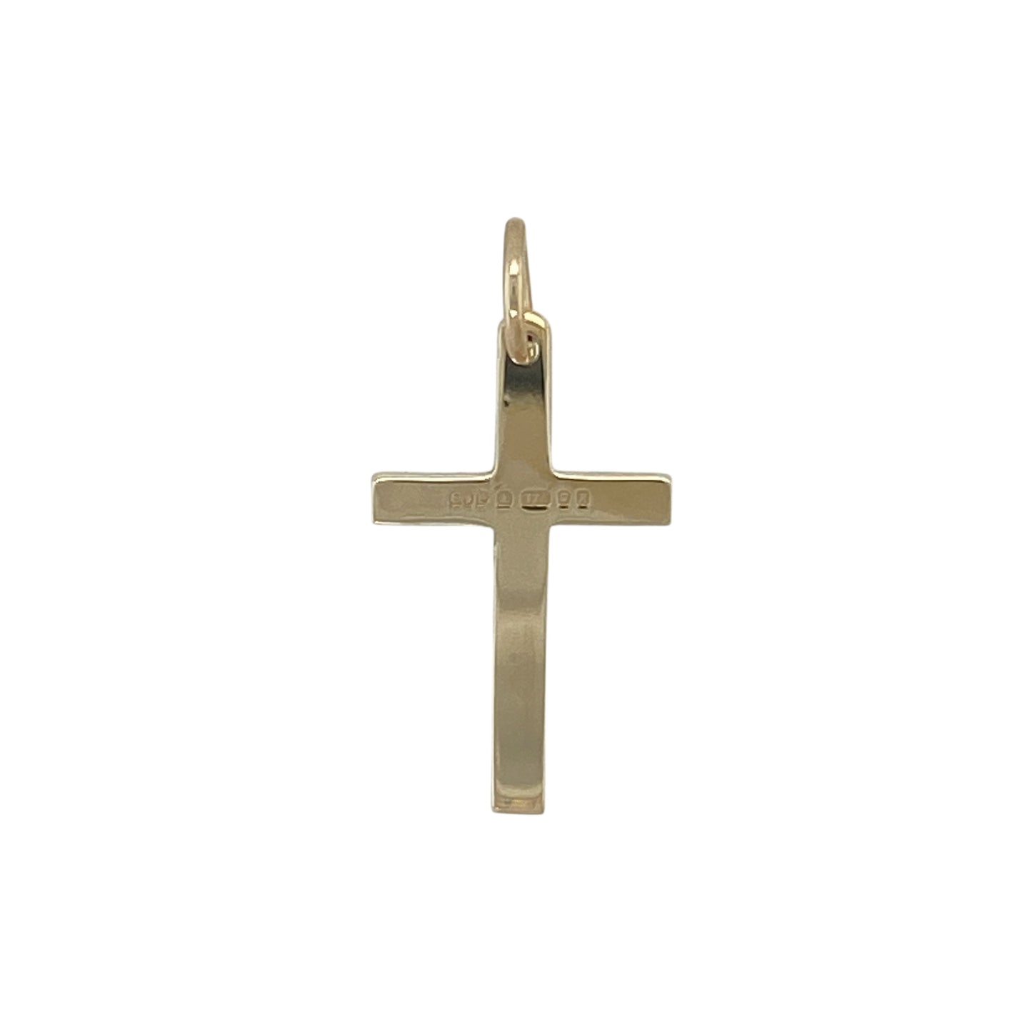 Bring symbolic beauty and delicate detail to your collection with this pre-owned 9ct yellow gold flower patterned cross pendant, a meaningful piece that blends tradition with elegant design.

Design: The pendant features a classic cross shape decorated with a flower pattern, adding subtle texture and character.
Material: Made from 9-carat yellow gold, the polished finish enhances the intricate design and gives the piece a warm, refined appearance.