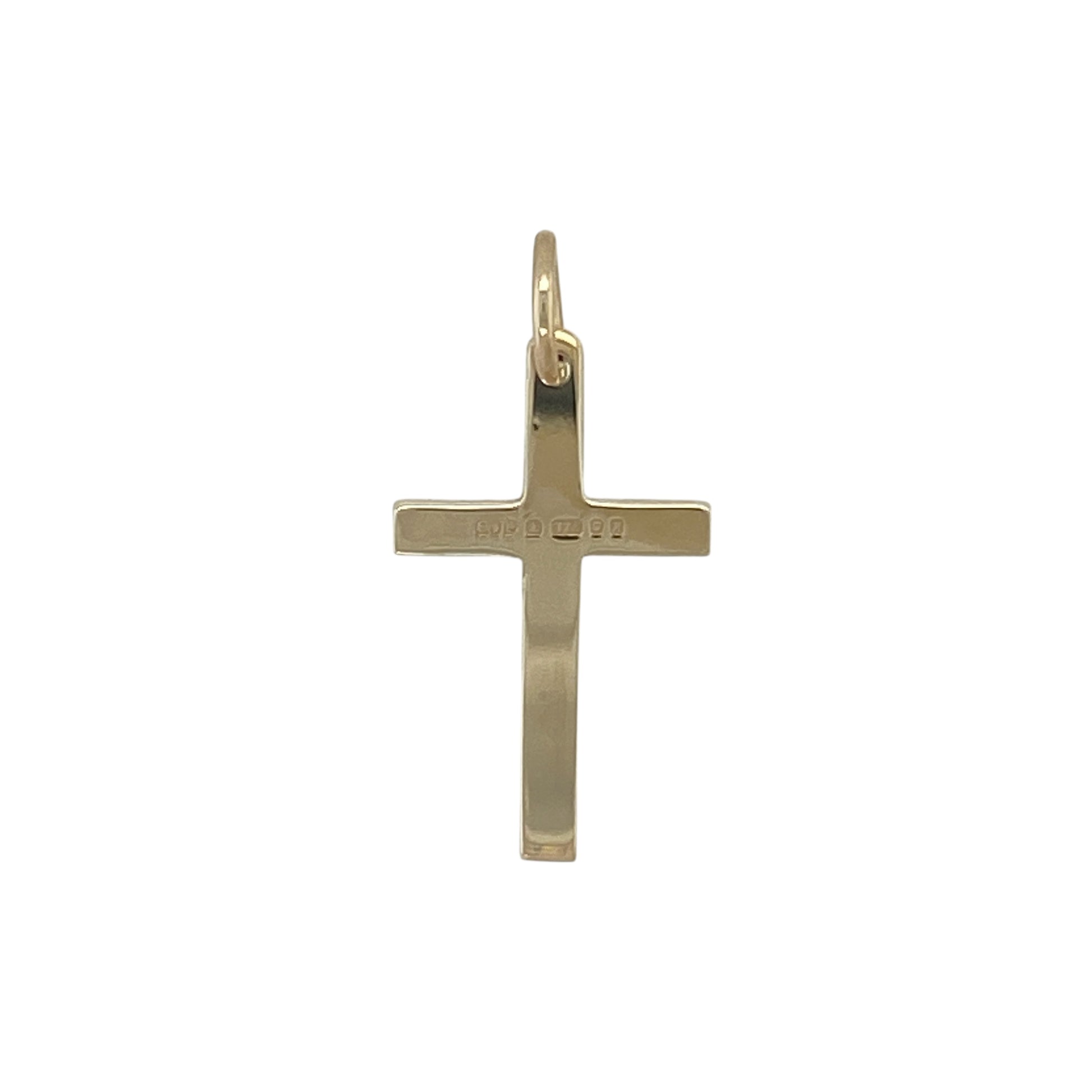 Bring symbolic beauty and delicate detail to your collection with this pre-owned 9ct yellow gold flower patterned cross pendant, a meaningful piece that blends tradition with elegant design.

Design: The pendant features a classic cross shape decorated with a flower pattern, adding subtle texture and character.
Material: Made from 9-carat yellow gold, the polished finish enhances the intricate design and gives the piece a warm, refined appearance.