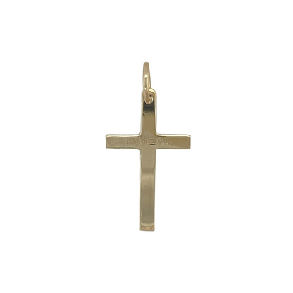 Bring symbolic beauty and delicate detail to your collection with this pre-owned 9ct yellow gold flower patterned cross pendant, a meaningful piece that blends tradition with elegant design.

Design: The pendant features a classic cross shape decorated with a flower pattern, adding subtle texture and character.
Material: Made from 9-carat yellow gold, the polished finish enhances the intricate design and gives the piece a warm, refined appearance.