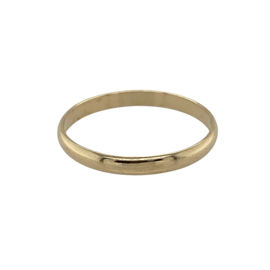 9ct Gold 2mm Wedding Band Ring