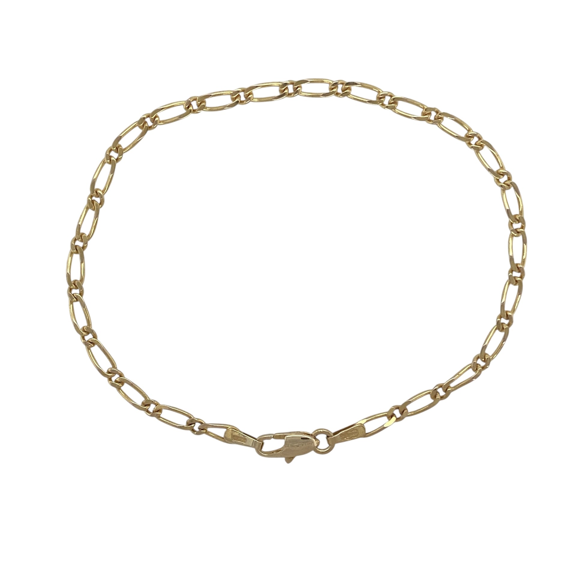 9ct Gold 7" Figaro Bracelet