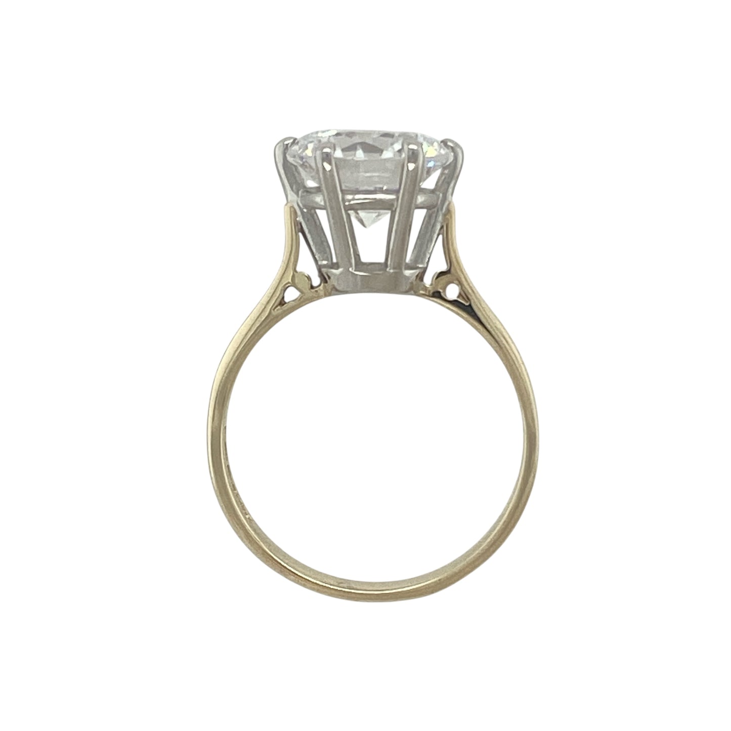 9ct Gold & Cubic Zirconia Set Solitaire Dress Ring