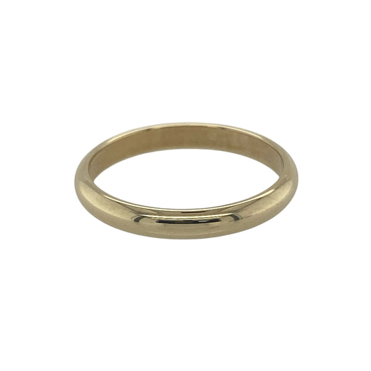 9ct Gold 3mm Wedding Band Ring