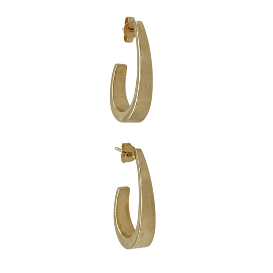 9ct Gold Polished Hoop Stud Earrings