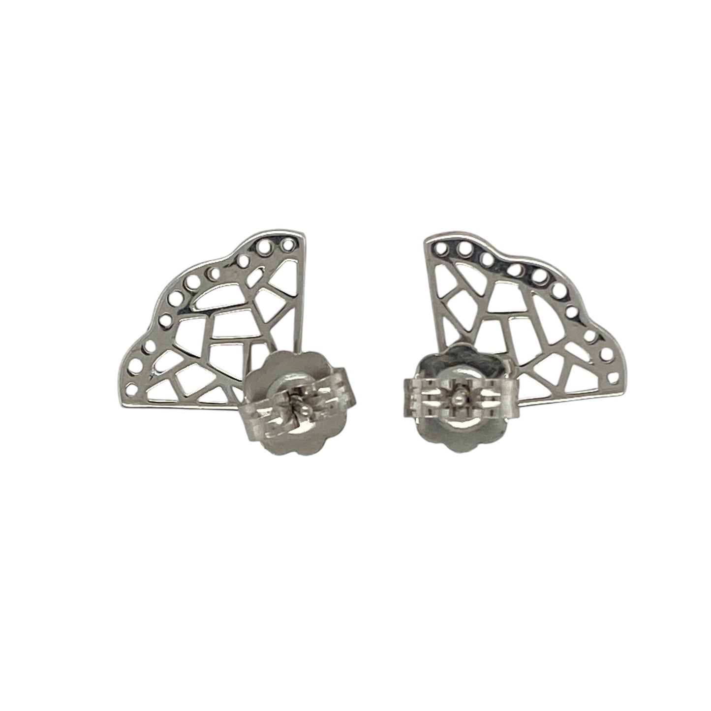 925 Silver & White Topaz Midnight Garden Peacock Clogau Stud Earrings