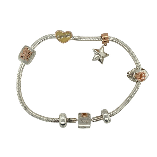 925 Silver Clogau 8" Charm Bracelet