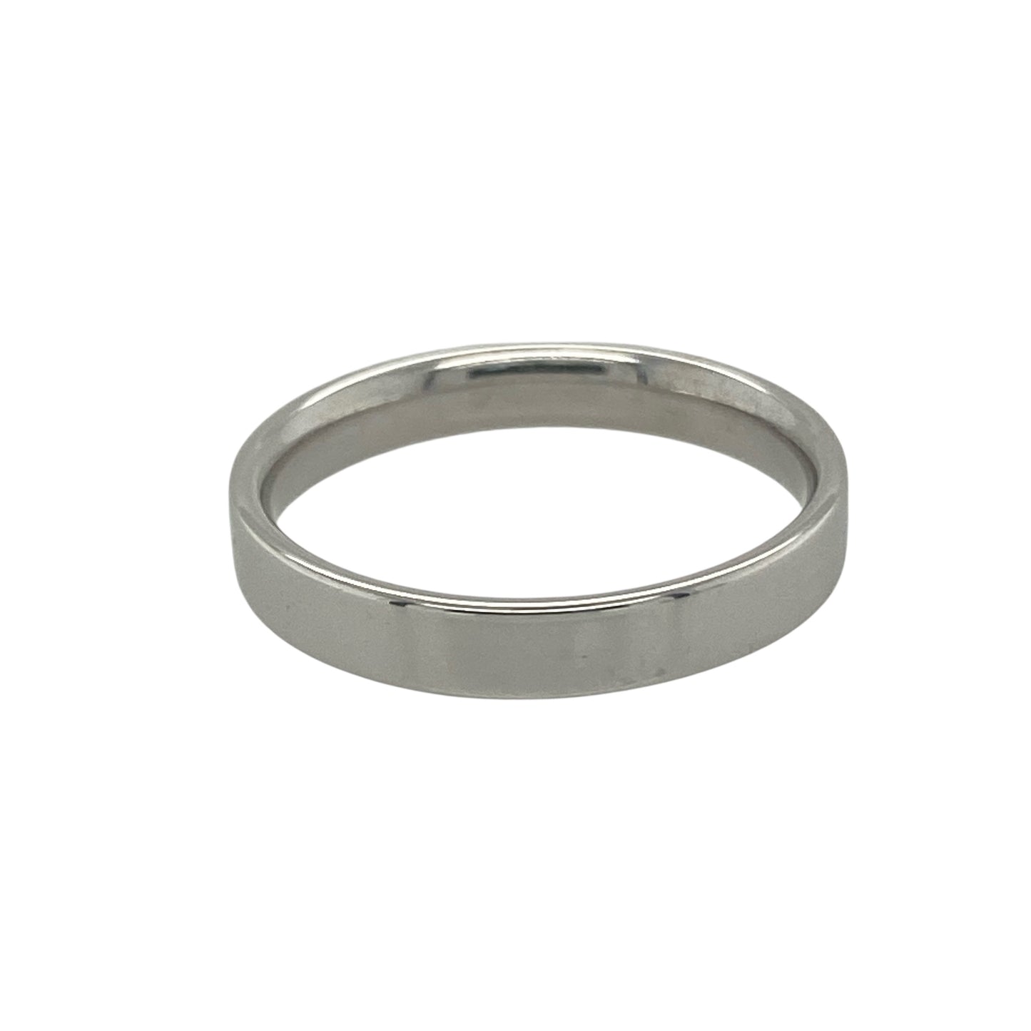 9ct White Gold 3mm Flat Wedding Band Ring