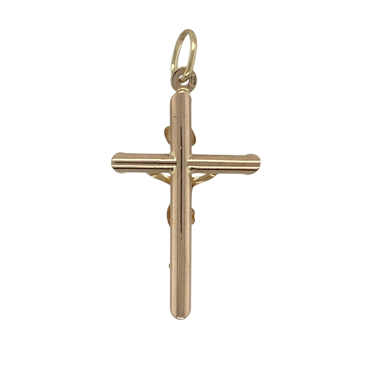 Bring timeless faith and classic style to your collection with this pre-owned 9ct yellow gold crucifix pendant, a meaningful piece with enduring appeal.

Design: The pendant features a traditional crucifix design with fine detailing, creating a symbolic and elegant look.
Material: Made from 9-carat yellow gold, the polished finish enhances the detail and adds warmth to the piece.