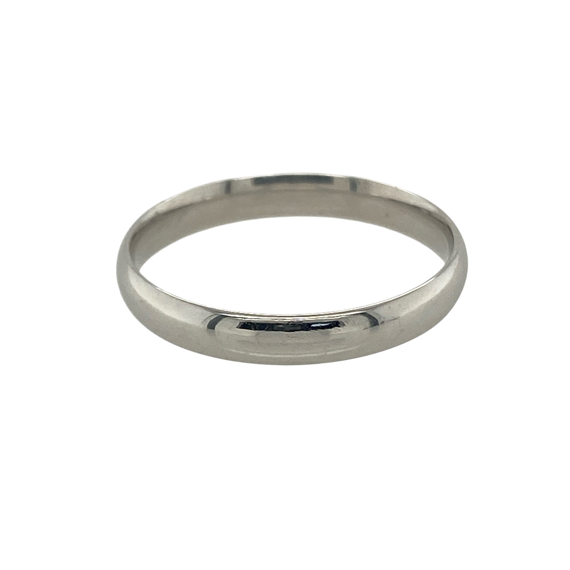 9ct White Gold 3mm Wedding Band Ring
