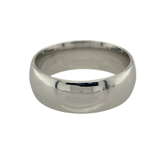 9ct White Gold 6mm Wedding Band Ring
