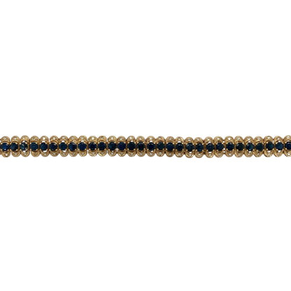 14ct Gold Diamond & Sapphire Set 7" Bracelet
