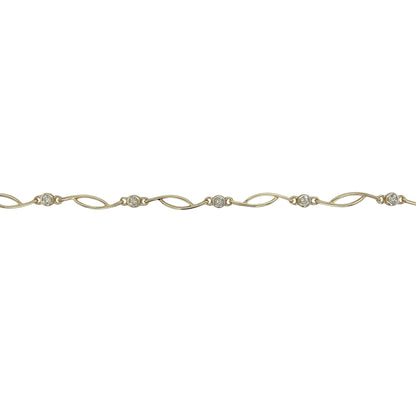 9ct Gold & Diamond Set 16" Necklace