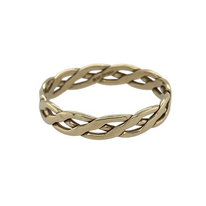 9ct Gold Open Celtic Weave Band Ring