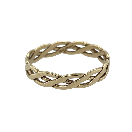 9ct Gold Open Celtic Weave Band Ring