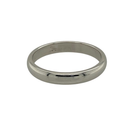 9ct White Gold 3mm Wedding Band Ring